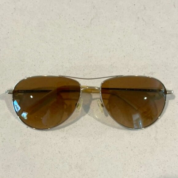 Oliver Peoples Wire Frame Aviator Sunglasses - Picture 1 of 8